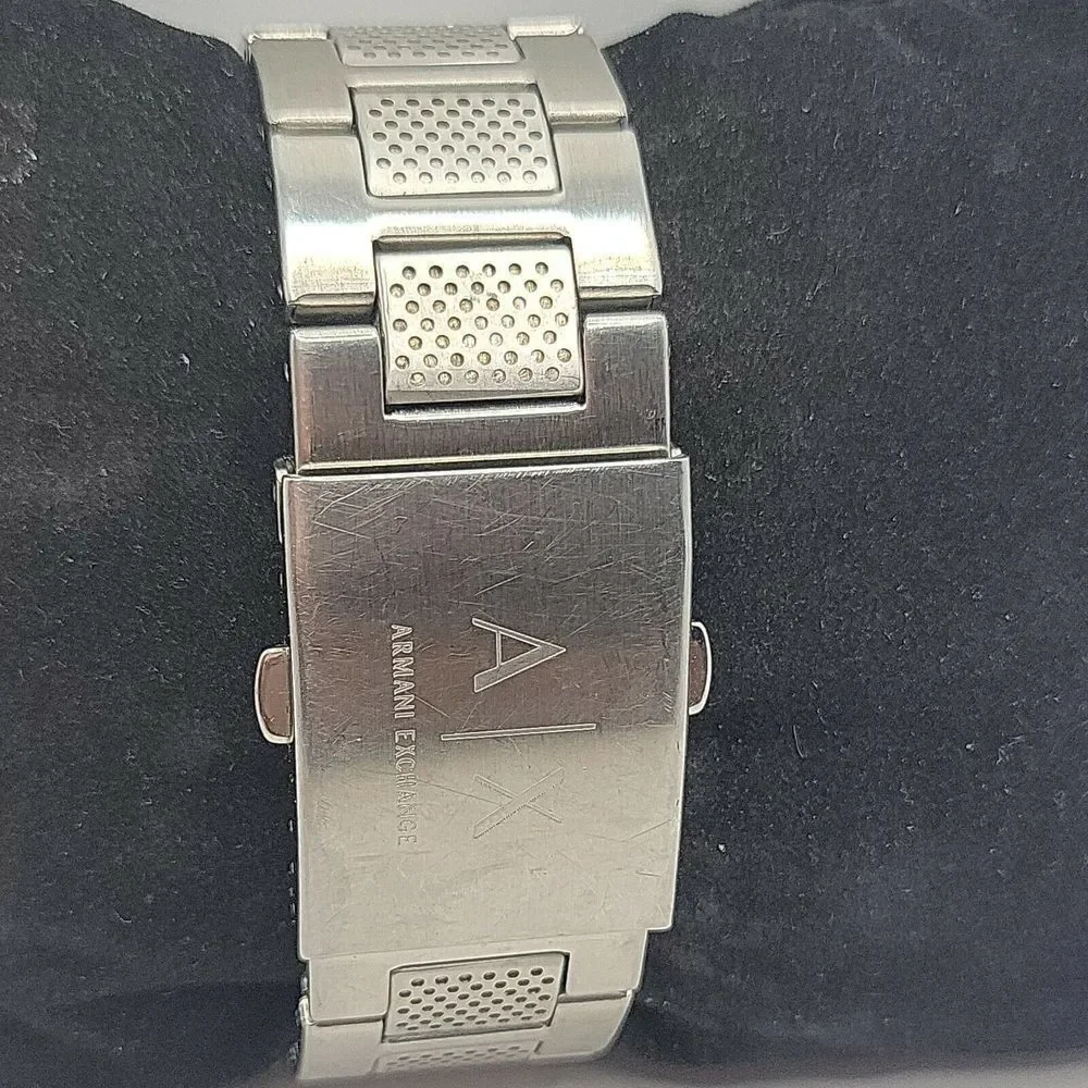 Armani Exchange AX1612 Men Silver Stainless Steel Analog Dial Quartz Watch BC469